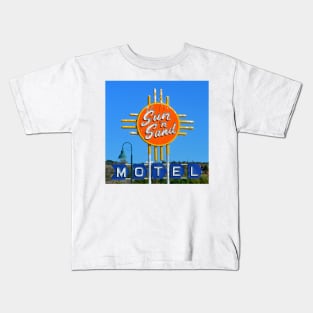 Sun N Sand Motel sign circa 1950s route 66 Kids T-Shirt